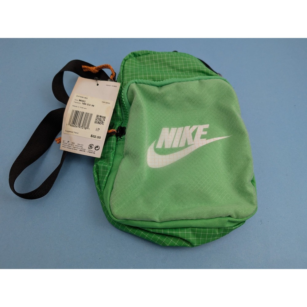 Nike Heritage 2.0 Crossbody Small Shoulder Bag Green CV1408-363 3L Mens Bag